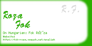 roza fok business card